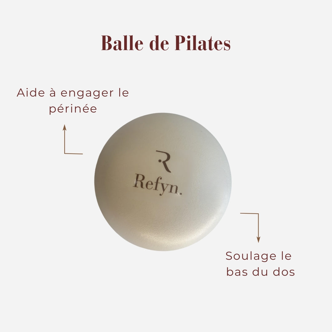 Balle de pilates, ventre plat, engagement périnée, soulage maux de dos
