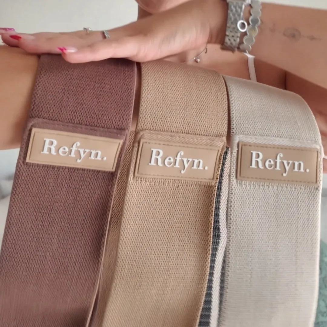 Bande fitness en tissu pour squat et exercices pilates